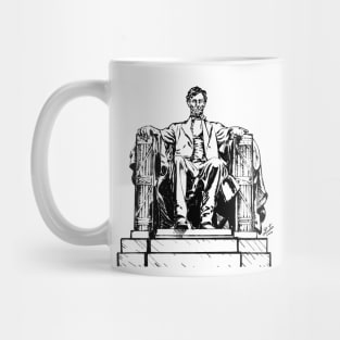 LINCOLN MEMORIAL ink painting.2 Mug